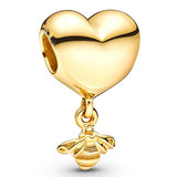 10Pcs Heart Charms Beads Pendant For DIY Jewelry Making