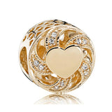 10Pcs Heart Charms Beads Pendant For DIY Jewelry Making