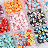 50Pcs Cartoon Animal Polymer Clay Beads Round Loose Beads For Jewelry Making DIY