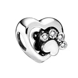 10Pcs Silver Cat Fox Charm Beads Pendant DIY Bracelets Bangles