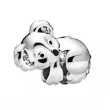10Pcs Silver Cat Fox Charm Beads Pendant DIY Bracelets Bangles