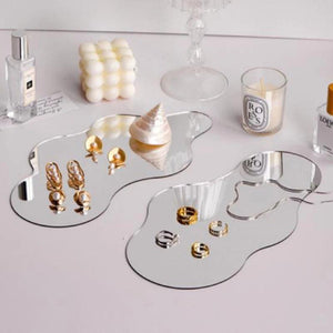 Acrylic Silver Jewelry Tray Makeup Sets Organizer