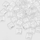 30Pcs Glass Crystal Square Beads With Big Hole 8mm Angle Cube Spacer