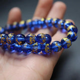 10Pcs Glass Beads Cobalt Dragon Carved 8mm 10mm Jewelry Making