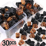Hair Claw Clips for Women Girls Accessories 1.5cm Brown Transparent
