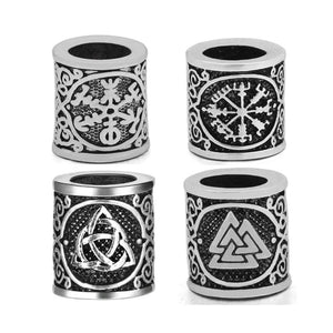 5pcs Viking Beads Hair Braid Beard Dreadlock Beads 8mm Hole Metal Bead