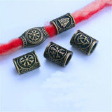 5pcs Viking Beads Hair Braid Beard Dreadlock Beads 8mm Hole Metal Bead