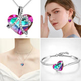 12PCS 15x18mm Crystal Heart Pendant Beads for Jewelry Making