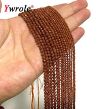 Small Faceted Golden SandStone Beads 2 3 4mm Loose Round for Jewelry Making DIY