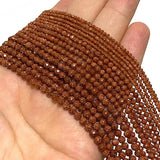 Small Faceted Golden SandStone Beads 2 3 4mm Loose Round for Jewelry Making DIY