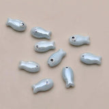 10PCS Hand Painted Fish Shaped Beads DIY Jewelry Making Ceramics Charms