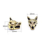 10pcs Animal Style Bracelet Accessories Wolf Head Beads for Jewelry Making DIY