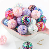 Mermaid Round Acrylic Spacer Beads for DIY Bracelets Necklaces