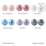 Mermaid Round Acrylic Spacer Beads for DIY Bracelets Necklaces