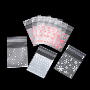 100pcs Plastic Transparent Self-Sealing Bags for Party Supplies