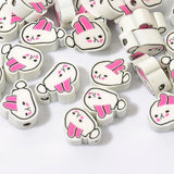 30Pcs Animals Polymer Clay Beads Fruit Flower Smile Beads for DIY Bracelet