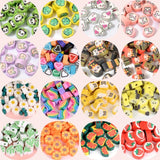 30Pcs Animals Polymer Clay Beads Fruit Flower Smile Beads for DIY Bracelet