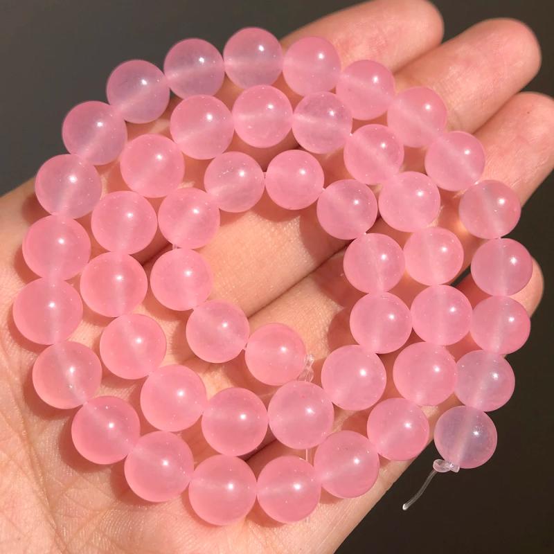 Pink Crystal Cat Eye Jades Rose Quartz Turquoises Stone Beads