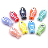 Fish Ceramic Beads Jewelry Making DIY Earrings Bracelet Porcelain Accessories