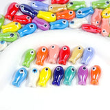 Fish Ceramic Beads Jewelry Making DIY Earrings Bracelet Porcelain Accessories