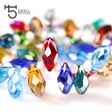 6*12 Mm Austria Mix Ab Teardrop Glass Beads for Jewelry Making DIY