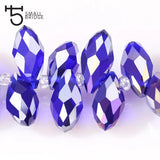6*12 Mm Austria Mix Ab Teardrop Glass Beads for Jewelry Making DIY