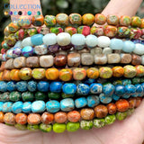 5x5x7mm Sea Sediment Jaspers Turquoise Beads for Jewelry Making
