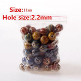 50 Ceramic Beads DIY Porcelain Spacer Jewelry Making