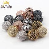 Micro Pave CZ Spacer Beads for Jewelry Making 4/6/8/10/12mm