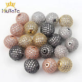 Micro Pave CZ Spacer Beads for Jewelry Making 4/6/8/10/12mm