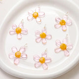 36X45mm Lampwork Flower Bead Charm Glass Bead Jewelry Making