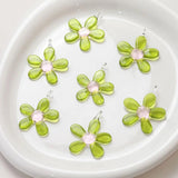 36X45mm Lampwork Flower Bead Charm Glass Bead Jewelry Making