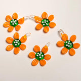 36X45mm Lampwork Flower Bead Charm Glass Bead Jewelry Making