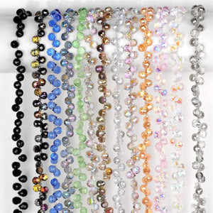 8x10mm Crystal Teardrop Beads Charm Pendant Czech Glass Water Drop Bead