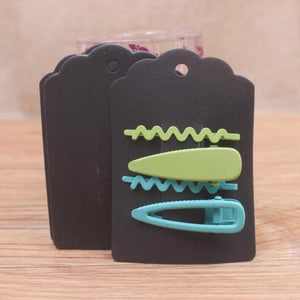 50pcs Blank Paper Hair Clip Display Cards for Jewelry Ornaments