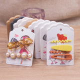 50pcs Blank Paper Hair Clip Display Cards for Jewelry Ornaments