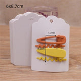50pcs Blank Paper Hair Clip Display Cards for Jewelry Ornaments