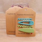 50pcs Blank Paper Hair Clip Display Cards for Jewelry Ornaments