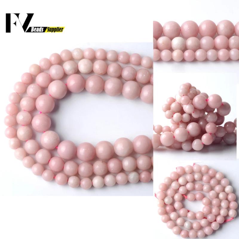Natural Pink Opal Stone Beads Round Loose Spacer Beads 6/8/10mm