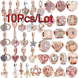 10Pcs Crystal Butterfly Charms Beads Pendant DIY Jewelry Making