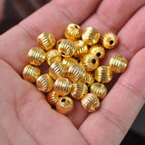 Metal Brass Hollow Plicated Spacer Beads Lot for Jewelry Making DIY Crafts