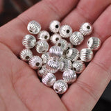 Metal Brass Hollow Plicated Spacer Beads Lot for Jewelry Making DIY Crafts