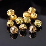Metal Brass Hollow Plicated Spacer Beads Lot for Jewelry Making DIY Crafts