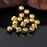 Metal Brass Hollow Plicated Spacer Beads Lot for Jewelry Making DIY Crafts