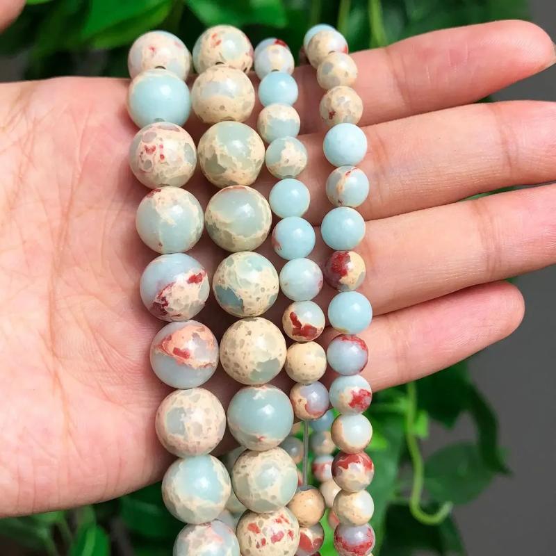 Snakeskin Jasper Round Beads 4-12mm for DIY Jewelry Making