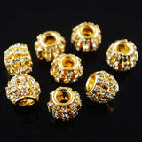 12x10mm Oval Crystal Rhinestone Charms Findings Loose Big Hole Beads Craft
