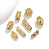 2pcs Gold-Plated Stainless Steel Tube Beads for Jewelry Making DIY