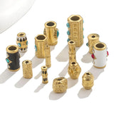 2pcs Gold-Plated Stainless Steel Tube Beads for Jewelry Making DIY