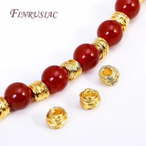 18K Plated Brass Round Spacer Beads For Jewelry Making