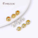 18K Plated Brass Round Spacer Beads For Jewelry Making